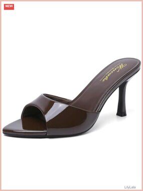 Kitten Heel Slingback Pumps Peep Toe Mule Heels for Women